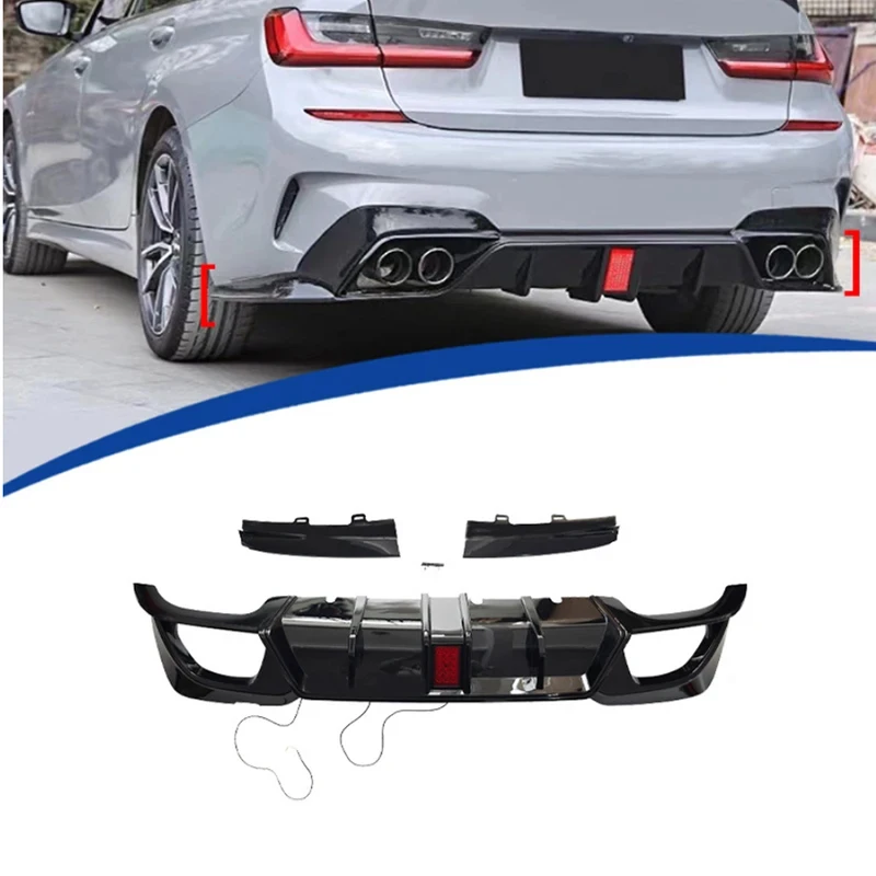 For BMW 3 series G20 2019-2022 Bright Black Rear Bumper Diffuser Spoiler Rear Splitters Spoiler Back lip Diverter black Diffuser
For BMW 3 series G20 2019-2022 Bright Black Rear Bumper Diffuser Spoiler Rear Splitters Spoiler Back lip Diverter black Diffuser