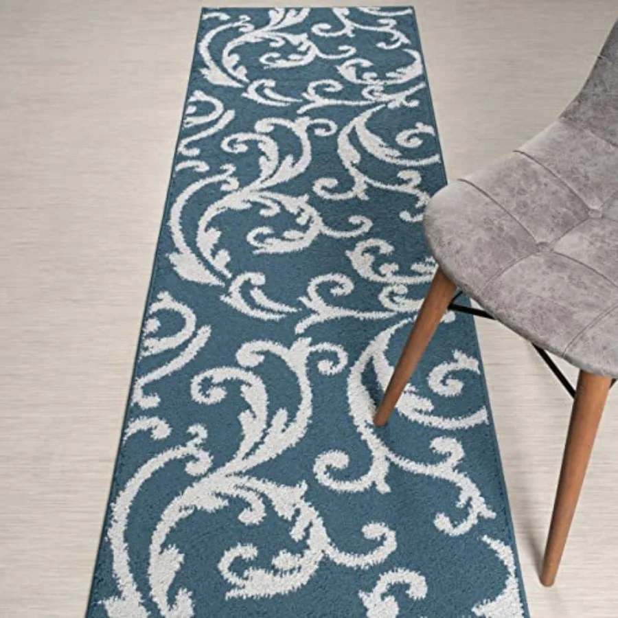 Custom Length, Non Slip Modern Floral Carpet Runner Rug Mat for Entry Hallway Kitchen Laundry, 26 inch x 20 feet, Blue
Custom Length, Non Slip Modern Floral Carpet Runner Rug Mat for Entry Hallway Kitchen Laundry, 26 inch x 20 feet, Blue