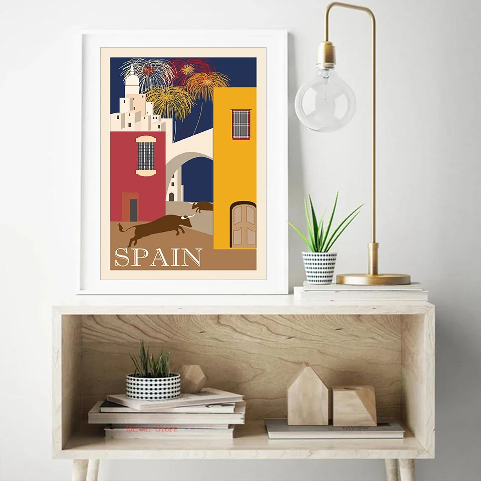Spain Travel Poster Wall Art Canvas Painting Prints Pictures Decorative Home Decor Gift
Spain Travel Poster Wall Art Canvas Painting Prints Pictures Decorative Home Decor Gift