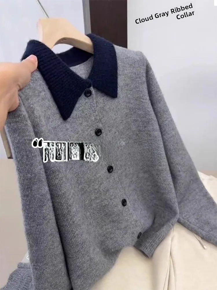 Gray High-End Knitted Open Cardigan Women's Spring Autumn Slimming Casual Layering Inner Match with Coat Base Sweater Winter
Gray High-End Knitted Open Cardigan Women's Spring Autumn Slimming Casual Layering Inner Match with Coat Base Sweater Winter