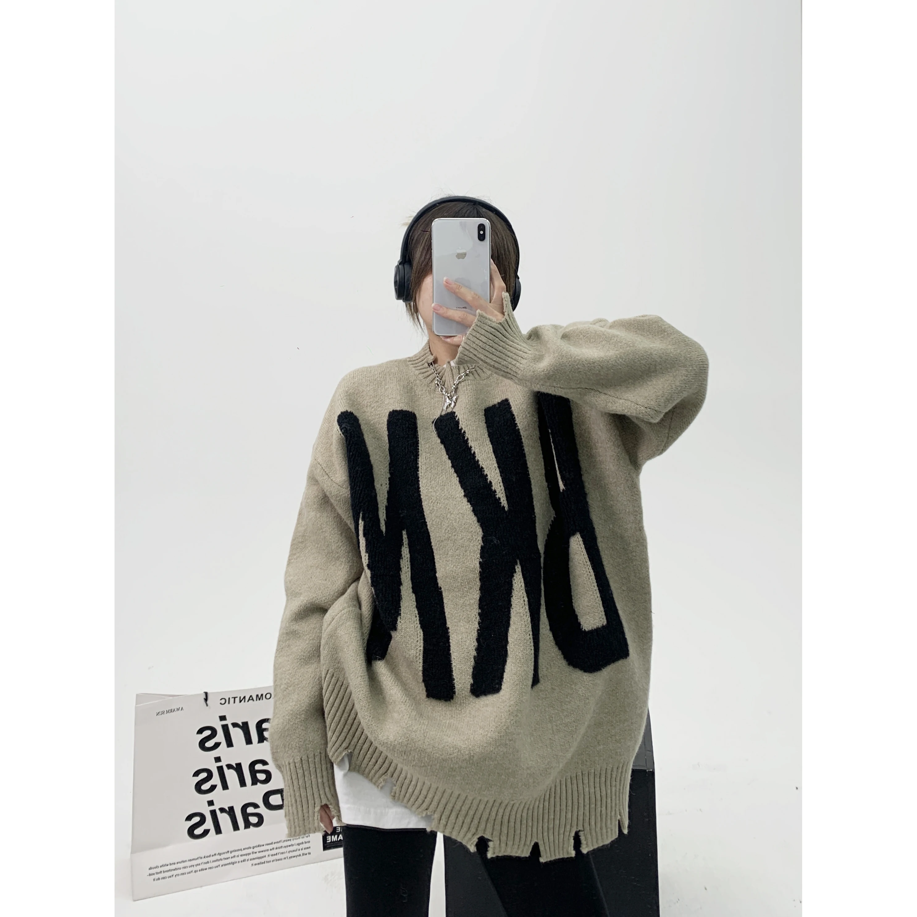 Thiened круглый вязаный свитер Ne, женский маленький размер, зимний винтажный дизайн, повседневный топ для пар, изношенный вручную
Thiened круглый вязаный свитер Ne, женский маленький размер, зимний винтажный дизайн, повседневный топ для пар, изношенный вручную