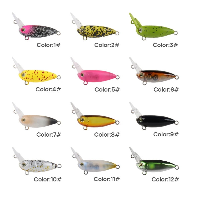 2.8G 37Mm Durable Highly Effective Mini Crankbait Full Swimming Layer Inverted Tongue Plate Quick Sink Trout Lure
2.8G 37Mm Durable Highly Effective Mini Crankbait Full Swimming Layer Inverted Tongue Plate Quick Sink Trout Lure