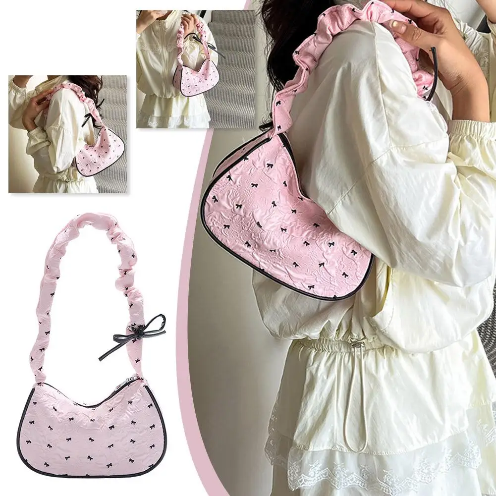 New Bow Underarm Shoulder Bag, Sweet Pleated Handbag for Women, Cute Small Purse for Daily Use
New Bow Underarm Shoulder Bag, Sweet Pleated Handbag for Women, Cute Small Purse for Daily Use