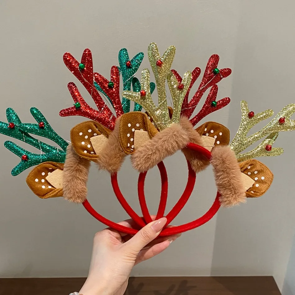 New Girls Christmas Antler Headband with Lights Christmas Glowing Elk Head Buckle Antler Headband Festive Party Headband HP01
New Girls Christmas Antler Headband with Lights Christmas Glowing Elk Head Buckle Antler Headband Festive Party Headband HP01