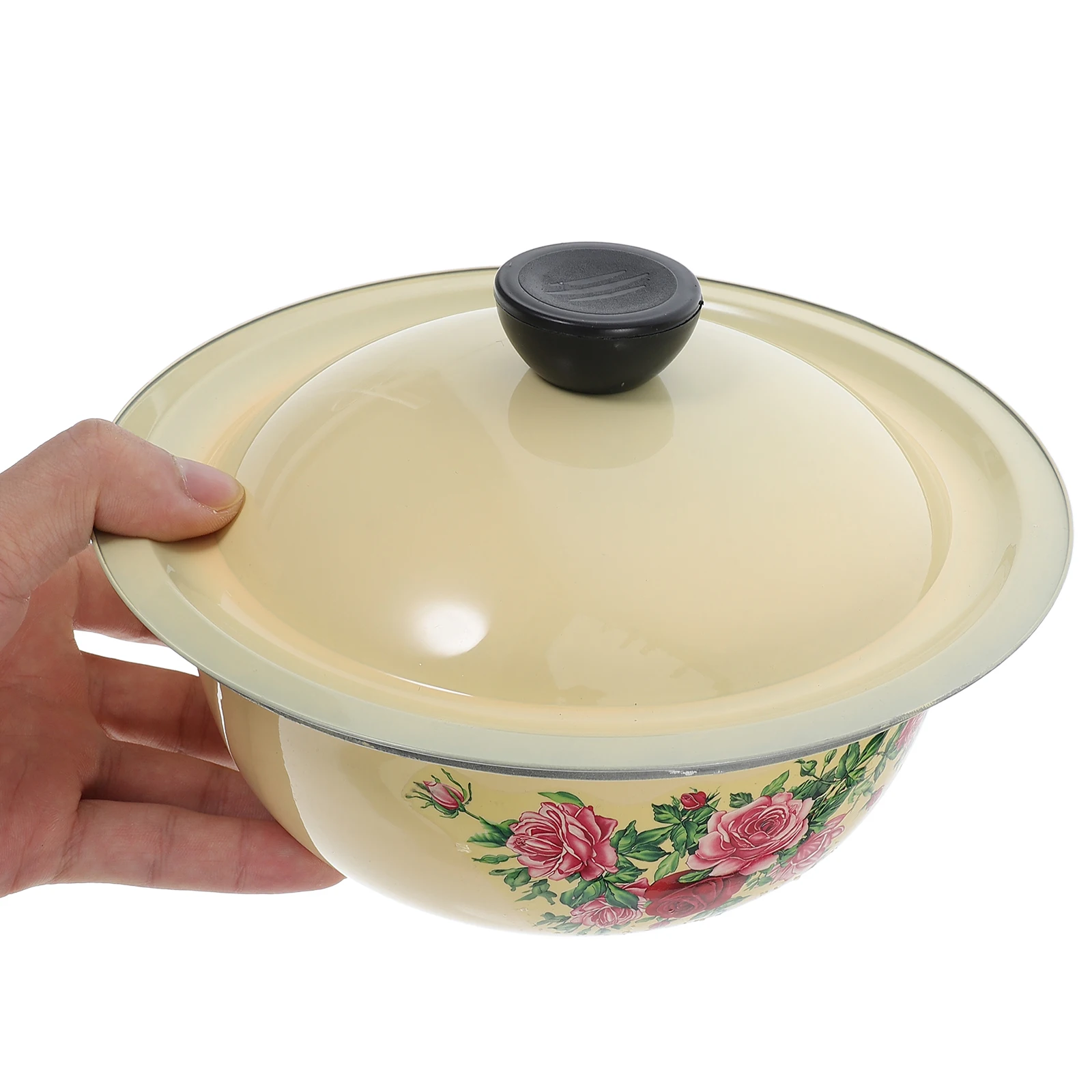 Vintage Enamel Basin Stainless Steel Mixing Bowl Dustproof Lid Kitchen Storage Soup Cereal Bowls Cookware Sets for Home
Vintage Enamel Basin Stainless Steel Mixing Bowl Dustproof Lid Kitchen Storage Soup Cereal Bowls Cookware Sets for Home