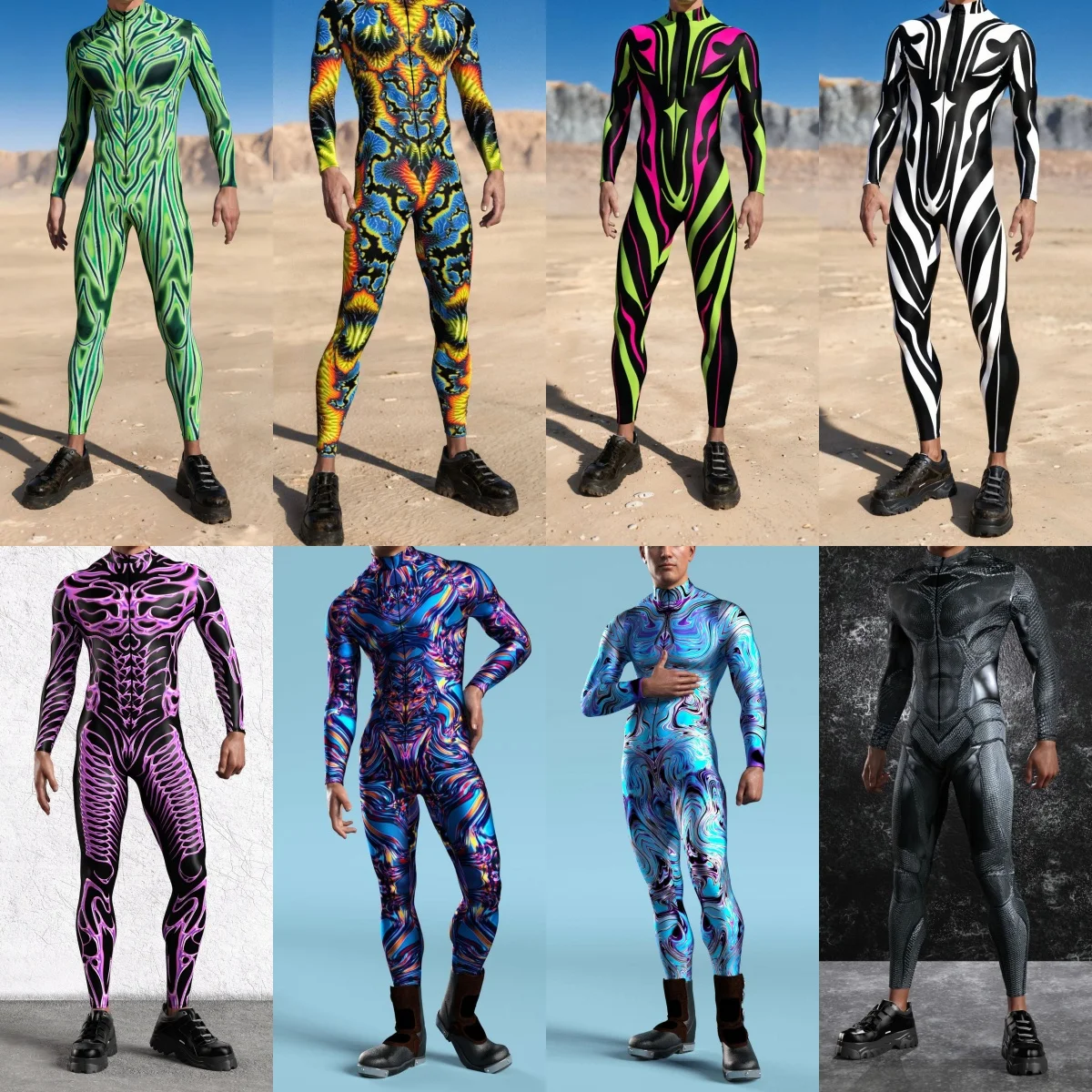 Unisex Cyber Punk 3D Digital Printing Halloween Party Role Play Outfit Women Men Cosplay Costume Carnival Jumpsuit
Unisex Cyber Punk 3D Digital Printing Halloween Party Role Play Outfit Women Men Cosplay Costume Carnival Jumpsuit