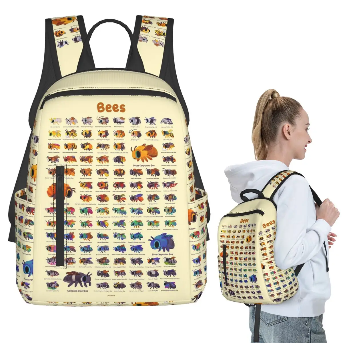 Bees - Yellow Backpack Student BookBag Children School Bag Computer Shoulder Bags Boys Girls
Bees - Yellow Backpack Student BookBag Children School Bag Computer Shoulder Bags Boys Girls