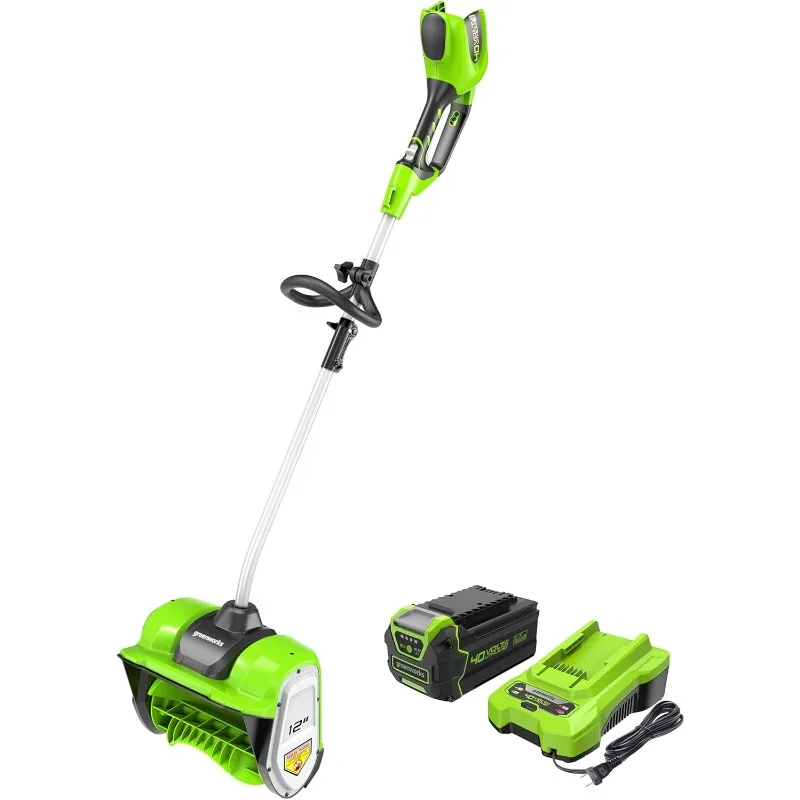 Greenworks 40 В (75+ совместимых инструментов) 12-дюймовая аккумуляторная лопата для снега, аккумулятор 4,0 Ач и зарядное устройство в комплекте
Greenworks 40 В (75+ совместимых инструментов) 12-дюймовая аккумуляторная лопата для снега, аккумулятор 4,0 Ач и зарядное устройство в комплекте