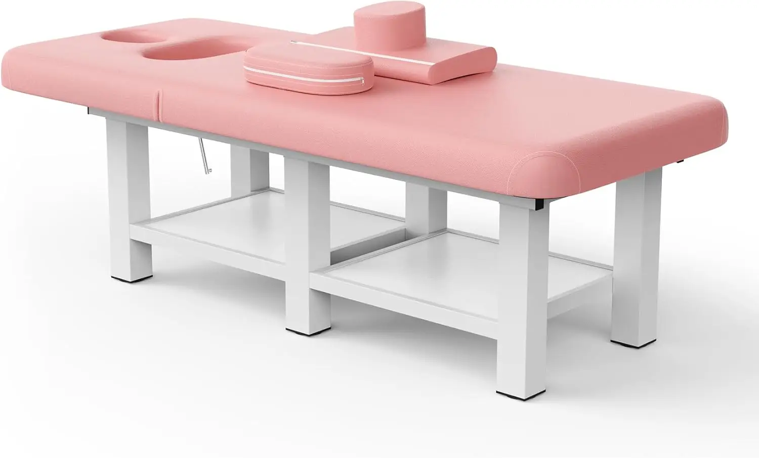 Pink Wide Stationary Massage Table with Backrest for Treatment Table Physical Therapy Table Spa Facial Bed, Metal Frame PU Leath
Pink Wide Stationary Massage Table with Backrest for Treatment Table Physical Therapy Table Spa Facial Bed, Metal Frame PU Leath