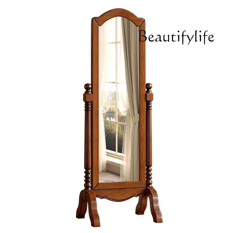 American retro solid wood full body mirror floor bedroom home high definition vertical fitting mirror high-end fashion
American retro solid wood full body mirror floor bedroom home high definition vertical fitting mirror high-end fashion