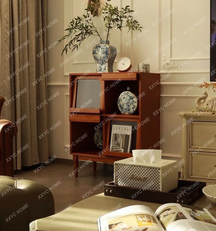 Solid Wood Magazine Living Room Sofa Storage Locker Retro Locker Display Side Cabinet
Solid Wood Magazine Living Room Sofa Storage Locker Retro Locker Display Side Cabinet
