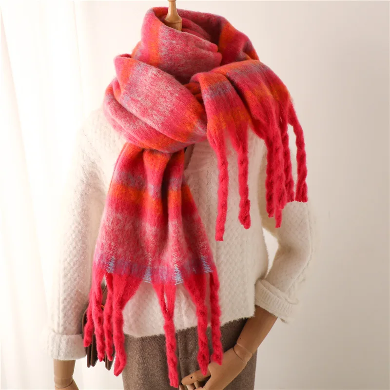 Winter Scarf Women Luxury Autumn Winter Cashmere Scarf Thickened Warm Shawl Classic Tassels Fluffy Scarf Plaid Color Soft Shawl
Winter Scarf Women Luxury Autumn Winter Cashmere Scarf Thickened Warm Shawl Classic Tassels Fluffy Scarf Plaid Color Soft Shawl