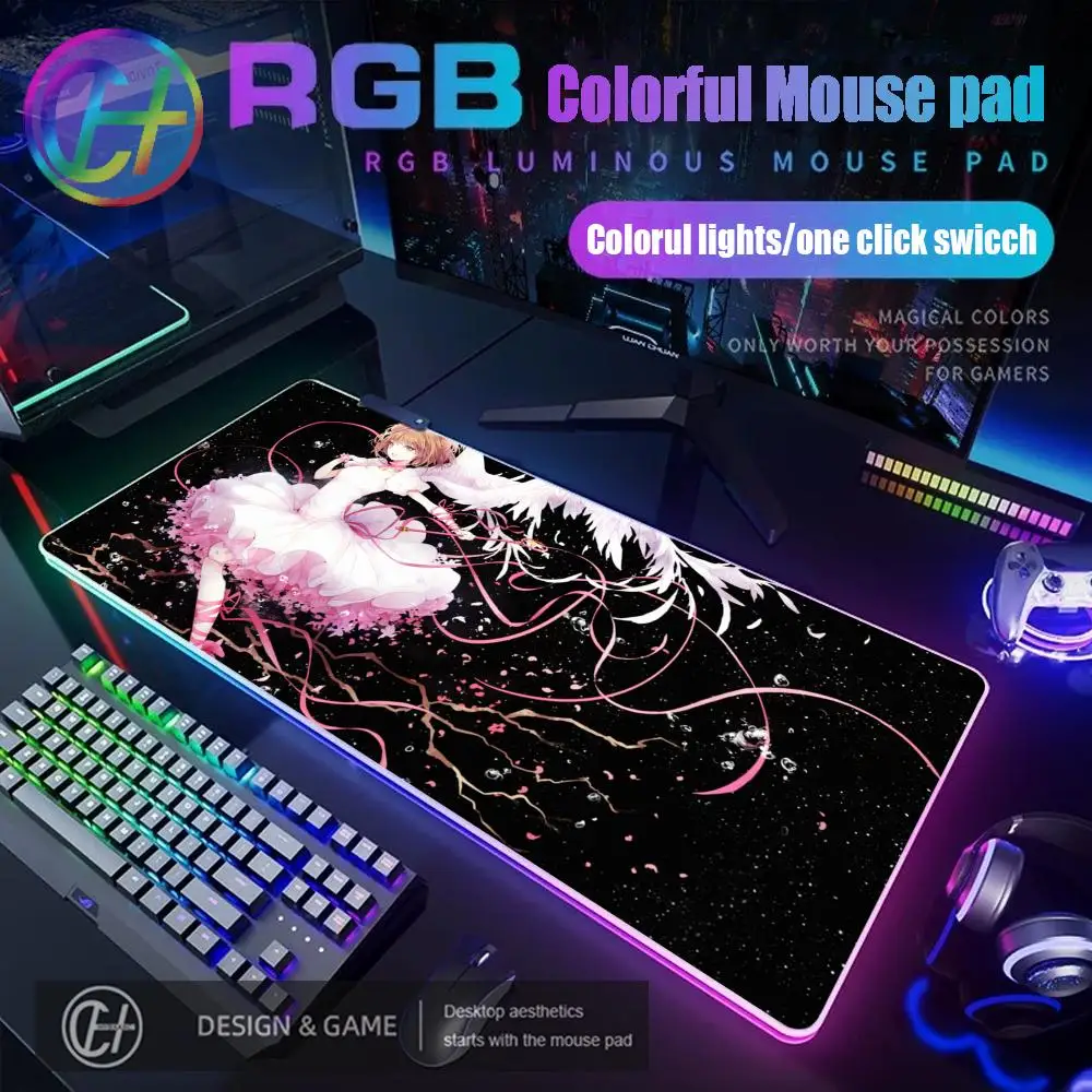 Anime Mousepad Card Captor Sakura Large Gaming RGB Mouse Pad Clow Card Keyboard Mouse Mats Carpet Computer Office Table Desk Mat
Anime Mousepad Card Captor Sakura Large Gaming RGB Mouse Pad Clow Card Keyboard Mouse Mats Carpet Computer Office Table Desk Mat