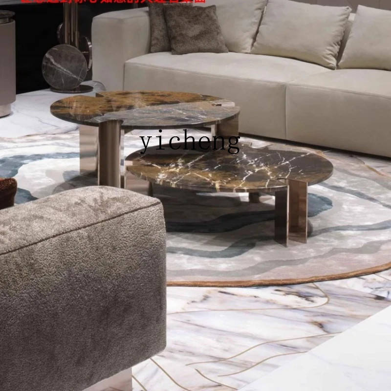 XL light luxury coffee table natural marble round combination coffee table living room home
XL light luxury coffee table natural marble round combination coffee table living room home