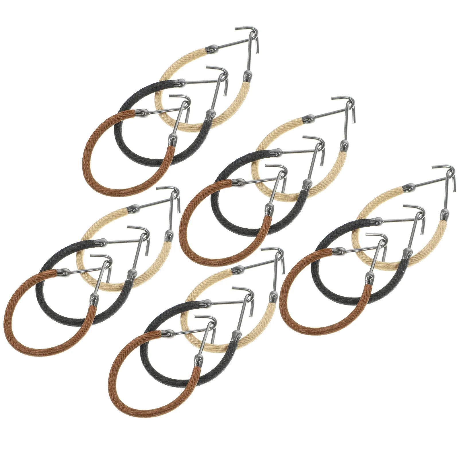 15pcs Ponytail Hooks Bungee Ties Elastic Hook Cord For Thick Hair Styling Accessories Women Hair Holders Travel Yoga Sport
15pcs Ponytail Hooks Bungee Ties Elastic Hook Cord For Thick Hair Styling Accessories Women Hair Holders Travel Yoga Sport