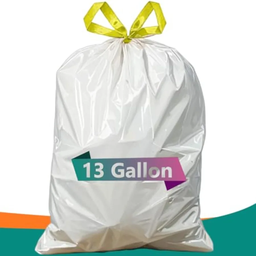 Strong Tall Kitchen Drawstring Trash Bags, big tall garbage can liners,,Unscented, 50 Count
Strong Tall Kitchen Drawstring Trash Bags, big tall garbage can liners,,Unscented, 50 Count