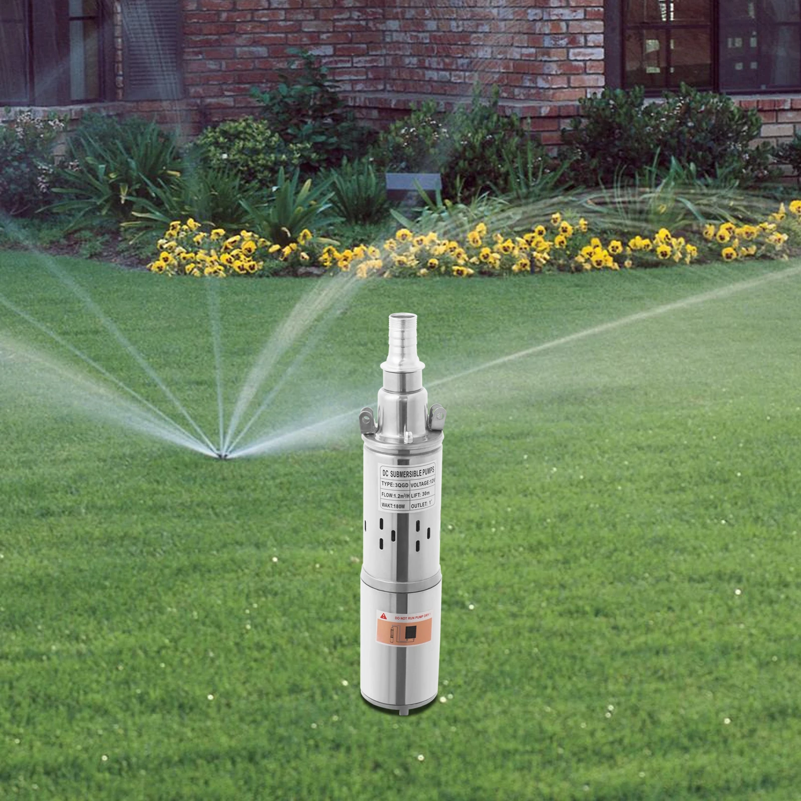 12 V Stainless Steel Submersible Solar Pump 180 W, Flow Rate 1.2 M³/h, 30 M, IP68 Rating, for Deep Wells, Irrigation
12 V Stainless Steel Submersible Solar Pump 180 W, Flow Rate 1.2 M³/h, 30 M, IP68 Rating, for Deep Wells, Irrigation