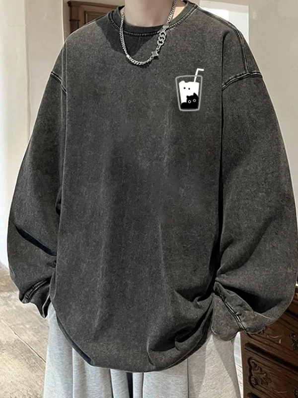 Large Size 300 Pou Waed Vintage Pure Cotton Hoodie Spring Autumn Milk Tea Print Couple's Casual Faion Top
Large Size 300 Pou Waed Vintage Pure Cotton Hoodie Spring Autumn Milk Tea Print Couple's Casual Faion Top