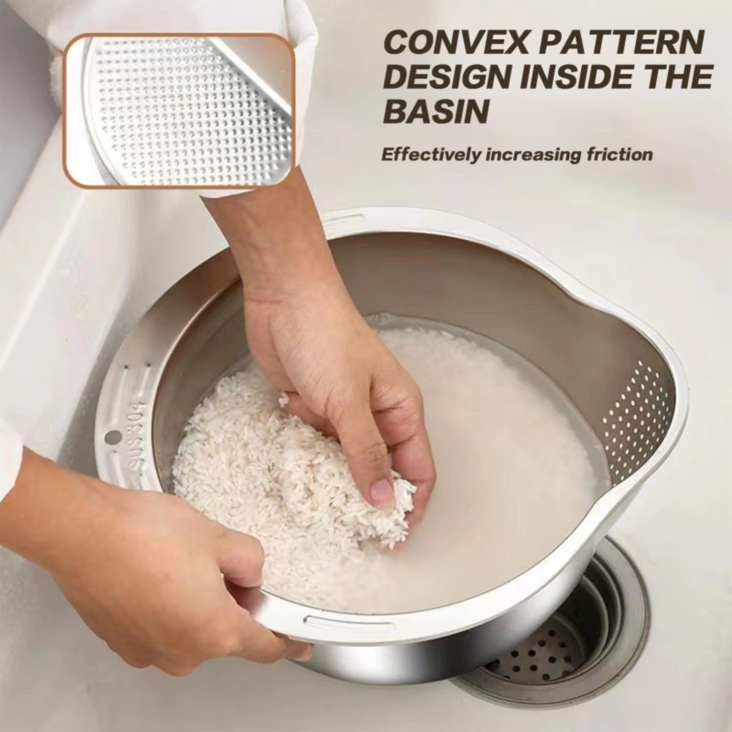 Rice Washer Strainer Bowl with Small Colander Washing Bowl for Cleaning Fruits Vegetables
Rice Washer Strainer Bowl with Small Colander Washing Bowl for Cleaning Fruits Vegetables