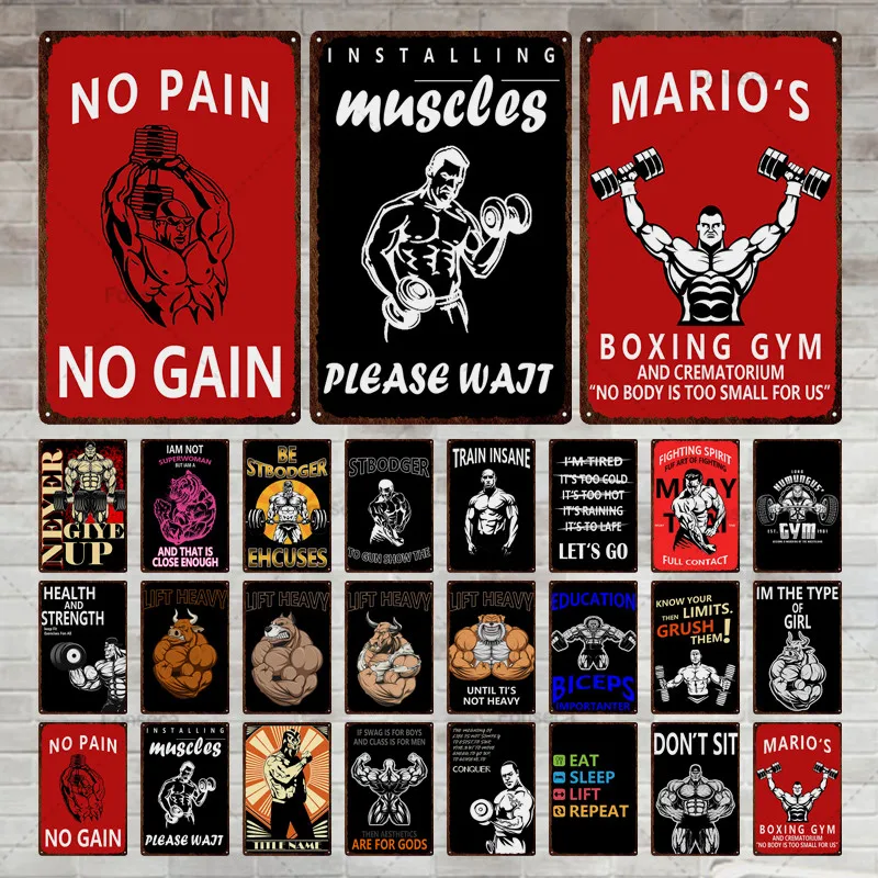 Sports Fitness Inspirational Slogan Metal Sign Retro Tin Sign Plaque Metal Bar Wall Decor Bar Club Man Cave Metal Poster
Sports Fitness Inspirational Slogan Metal Sign Retro Tin Sign Plaque Metal Bar Wall Decor Bar Club Man Cave Metal Poster