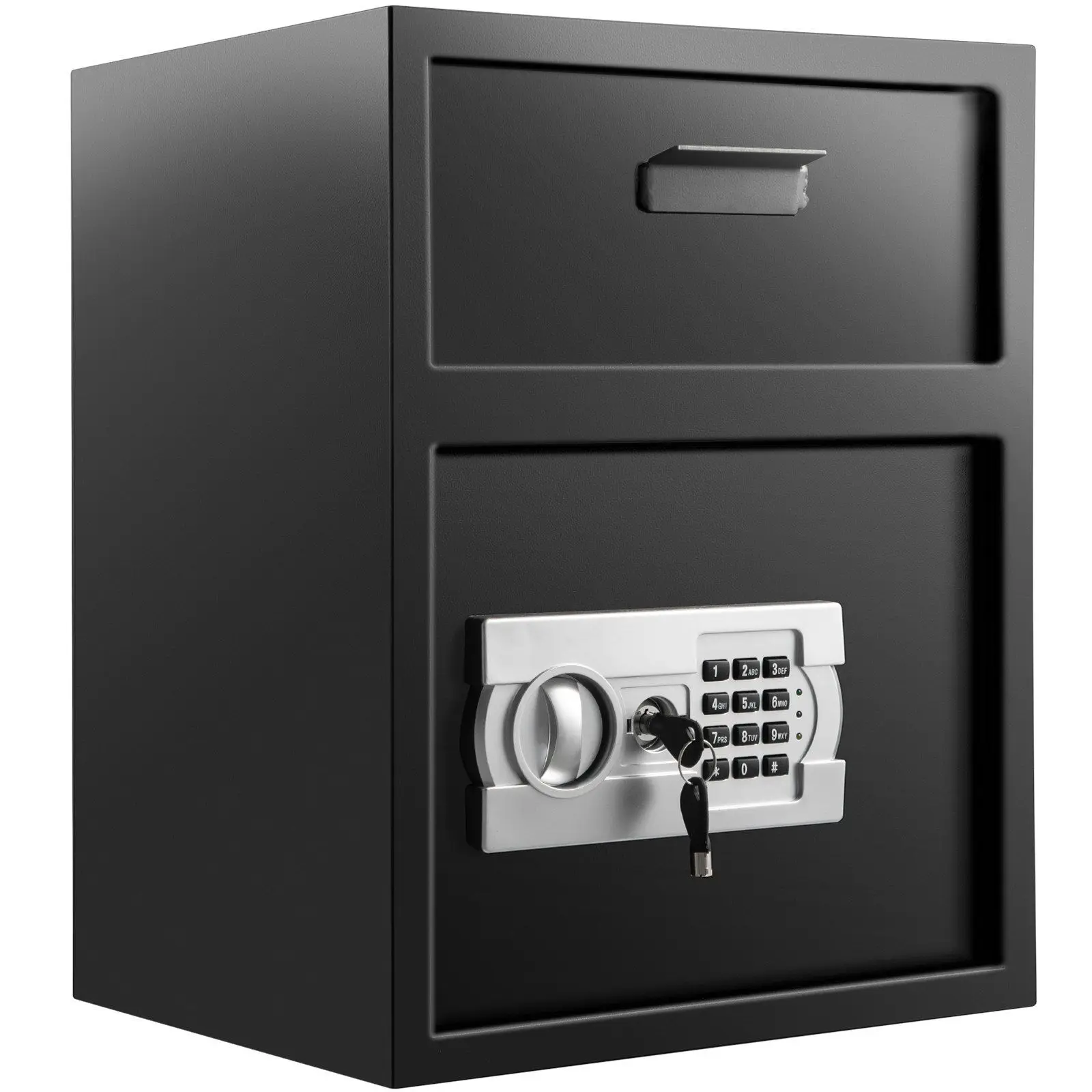 1.7Cubic Feet Made of Carbon Steel Electronic Code Lock Depository Safe with Deposit Slot with Two Emergency Keys Depository Box
1.7Cubic Feet Made of Carbon Steel Electronic Code Lock Depository Safe with Deposit Slot with Two Emergency Keys Depository Box