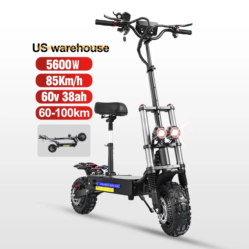 Advanced A Warehouse Fast 6000w Dual Motor 85Km/h 38ah Battery Long Range Trotinette Electrique Off Road Scooter
Advanced A Warehouse Fast 6000w Dual Motor 85Km/h 38ah Battery Long Range Trotinette Electrique Off Road Scooter
