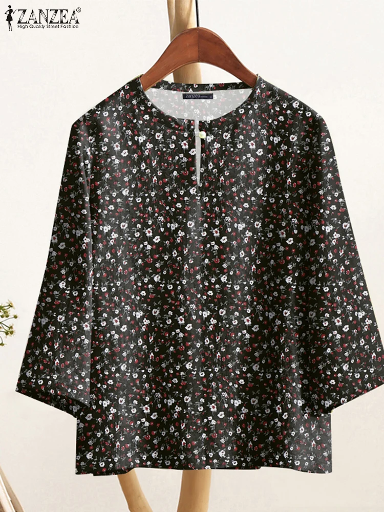 ZANZEA Elegant 3/4 Sleeve Blouses Everyday Ditsy Floral Print O-Neck Casual Smock Tops Woman Holiday 2025 Spring Blusas Mujer
ZANZEA Elegant 3/4 Sleeve Blouses Everyday Ditsy Floral Print O-Neck Casual Smock Tops Woman Holiday 2025 Spring Blusas Mujer