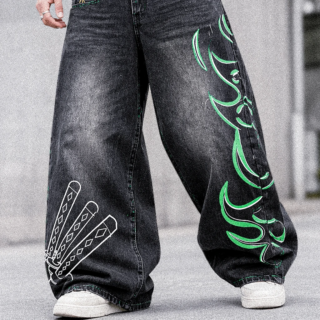 High Street Y2k Baggy Zoro Knife Jeans Vintage Wide Leg Denim Pants Popular Jeans Streetwear Harajuku Trouser Men Clothing
High Street Y2k Baggy Zoro Knife Jeans Vintage Wide Leg Denim Pants Popular Jeans Streetwear Harajuku Trouser Men Clothing