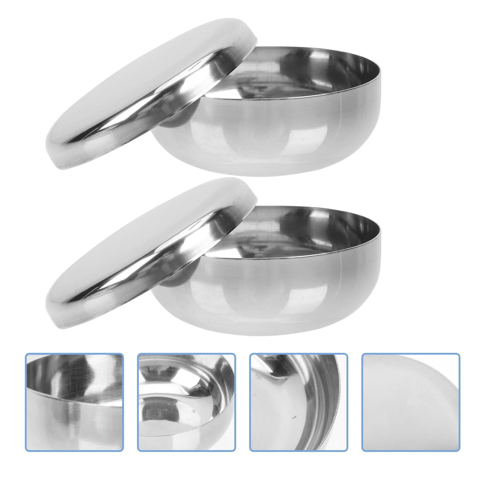 2 Sets Stainless Steel Rice Bowl Noodle Home Food Containers Metal Eating Bowls with Lids
2 Sets Stainless Steel Rice Bowl Noodle Home Food Containers Metal Eating Bowls with Lids