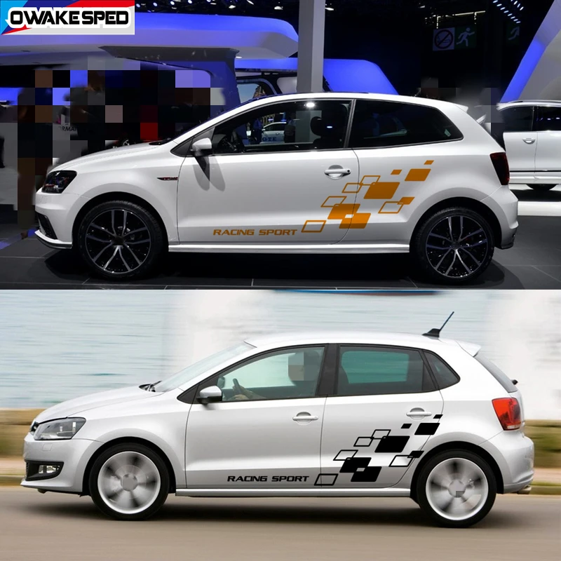 For Volkswagen POLO GOLF T-ROC CC 4pcs Racing Lattices Graphics Sticker Car Door Side Decor Vinyl Decals Auto Body Sport Stripes
For Volkswagen POLO GOLF T-ROC CC 4pcs Racing Lattices Graphics Sticker Car Door Side Decor Vinyl Decals Auto Body Sport Stripes