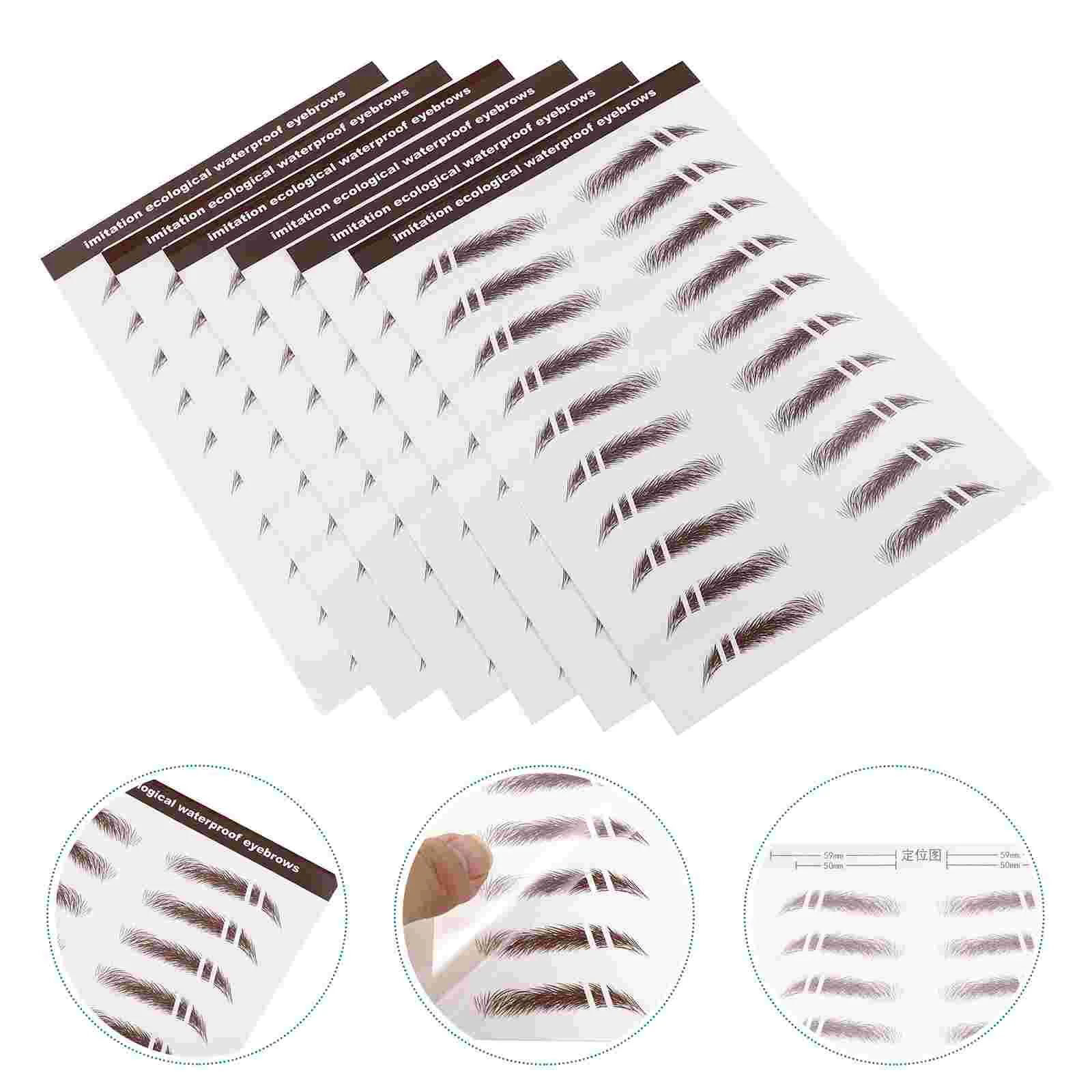 6 Pcs Eyebrow Stickers Tint Fondant Eyebrows Makeup Pigment Dye Kit Pencil 3d Nail Artificial Tattoos Transfer
6 Pcs Eyebrow Stickers Tint Fondant Eyebrows Makeup Pigment Dye Kit Pencil 3d Nail Artificial Tattoos Transfer