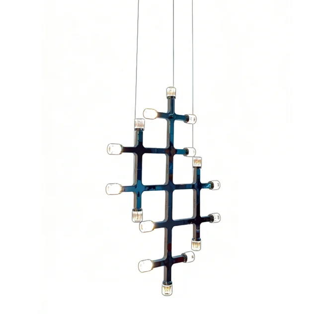 Polished Chrome Grid Chandelier Crystal Glass Accents Geometric Frame Adjustable Height 3-Year Warranty for Luxury Apartment
Polished Chrome Grid Chandelier Crystal Glass Accents Geometric Frame Adjustable Height 3-Year Warranty for Luxury Apartment