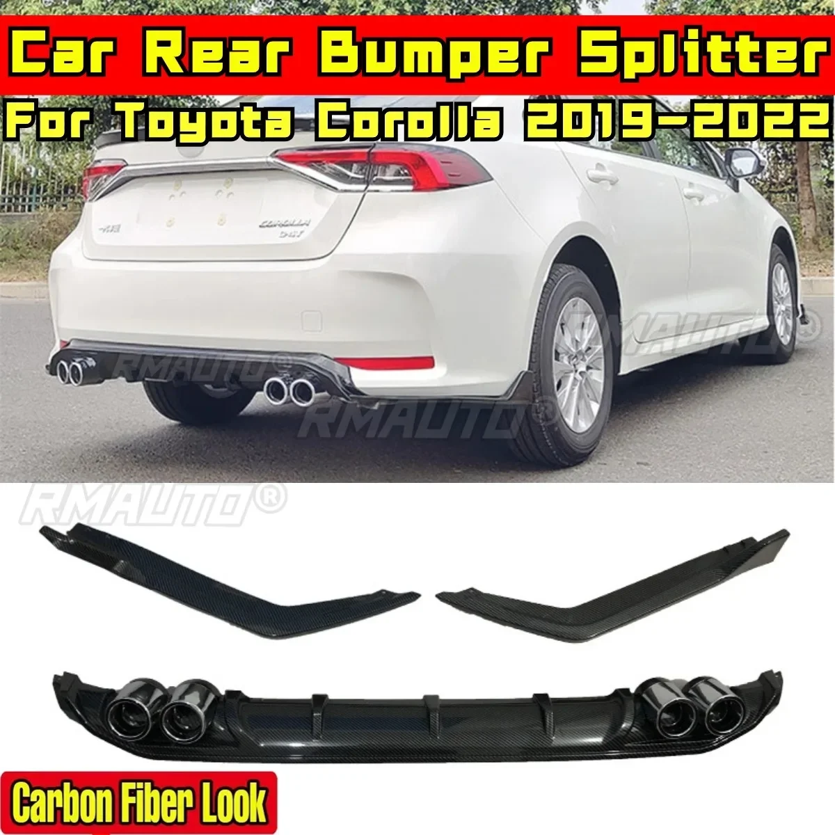 For Toyota Corolla 2019-2022 Rear Bumper Splitter Glossy Black Sport Style Exterior Part Rear Bumper Diffuser Guard Tunning Part
For Toyota Corolla 2019-2022 Rear Bumper Splitter Glossy Black Sport Style Exterior Part Rear Bumper Diffuser Guard Tunning Part