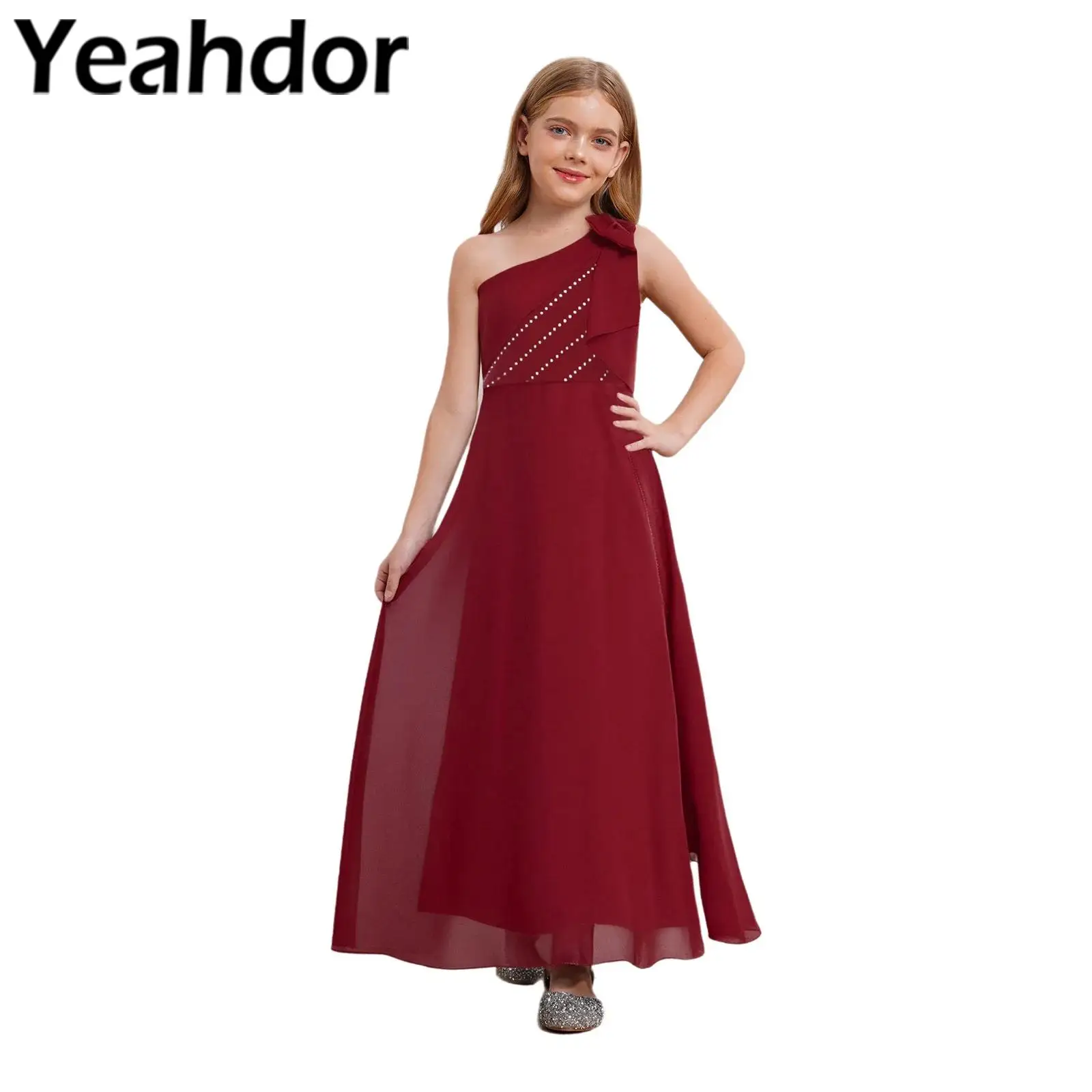 Girls A-Line Oblique Shoulder Sleeveless Dress Junior Bridesmaid Flower Girl Chiffon Maxi Dresses Wedding Party Pageant Gown
Girls A-Line Oblique Shoulder Sleeveless Dress Junior Bridesmaid Flower Girl Chiffon Maxi Dresses Wedding Party Pageant Gown