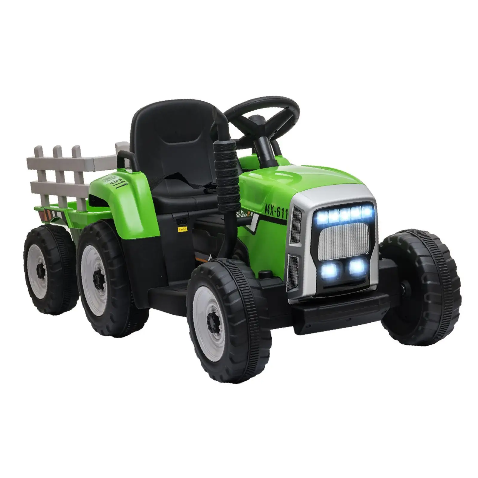 Kids Electric Tractor 12V Motorized Ride-on Toy Remote Control Trailer Battery Car with LED Lights for Outdoor Play
Kids Electric Tractor 12V Motorized Ride-on Toy Remote Control Trailer Battery Car with LED Lights for Outdoor Play