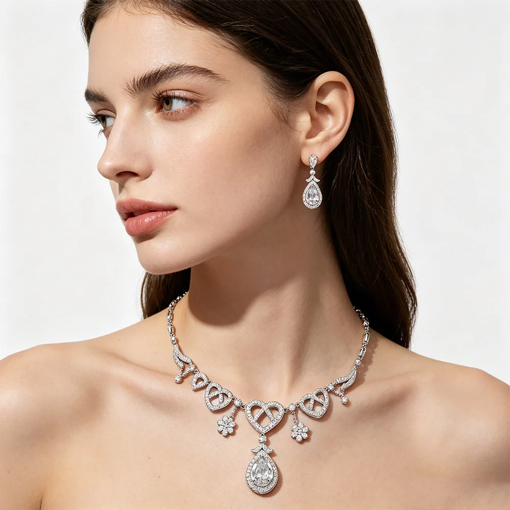 2026 New Luxury Double Layered Pearl Choker Necklace Cubic Zirconia 2PCS Jewelry Set Dubai Bridal Wedding Accessories for Women
2026 New Luxury Double Layered Pearl Choker Necklace Cubic Zirconia 2PCS Jewelry Set Dubai Bridal Wedding Accessories for Women