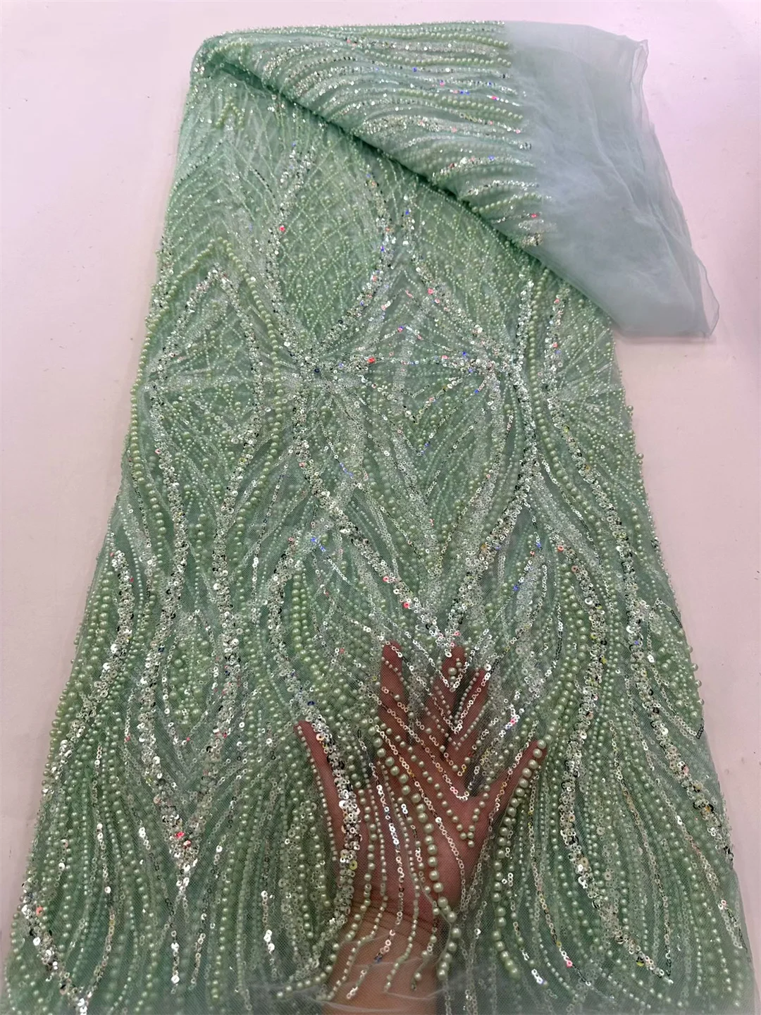 Din Jia-Latest African Lace Fabric, Luxury French Sequins, Mesh Lace Fabric, High-end Handmade Beaded for Wedding, 2026
Din Jia-Latest African Lace Fabric, Luxury French Sequins, Mesh Lace Fabric, High-end Handmade Beaded for Wedding, 2026