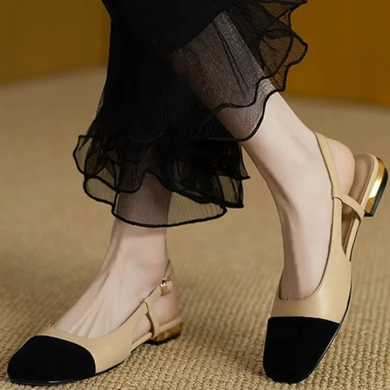 Slingback Sandals Women Mixed Color Retro Bucklr Strap Low Heel Concise Female Shoes Leisure Outdoor Comefortable Designer Shoes
Slingback Sandals Women Mixed Color Retro Bucklr Strap Low Heel Concise Female Shoes Leisure Outdoor Comefortable Designer Shoes