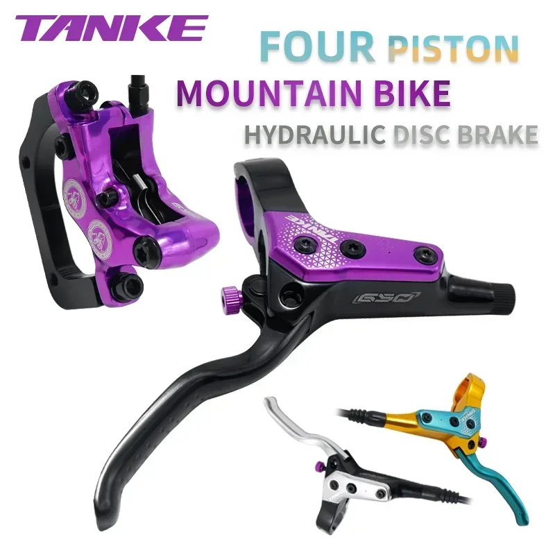 TANKE MTB 4 Piston Hydraulic Disc Brake 850/1700mm Resin Brake Pads Oil Pressure AM Front Rear Mountain Bicycle Clamp Ultralight
TANKE MTB 4 Piston Hydraulic Disc Brake 850/1700mm Resin Brake Pads Oil Pressure AM Front Rear Mountain Bicycle Clamp Ultralight