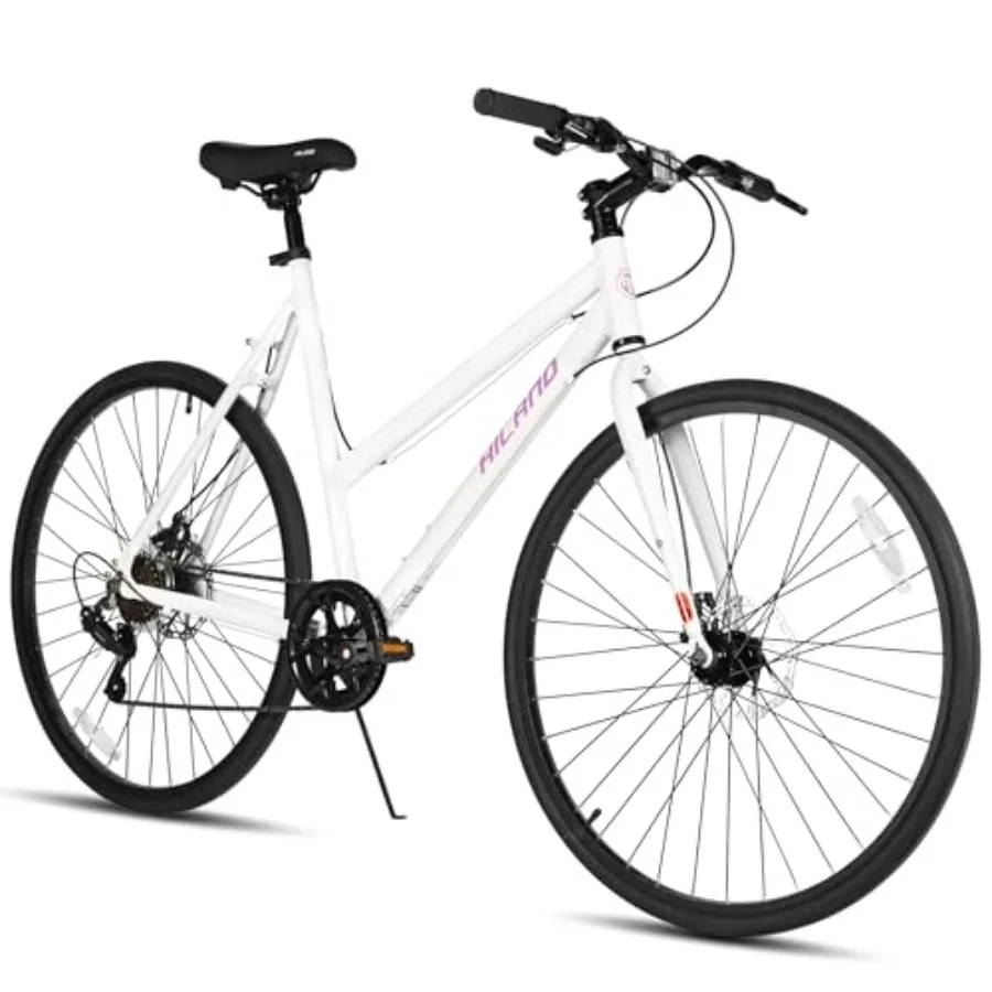 Urban commuter bicycle for men and women, aluminum frame, black, 7-speed with mechanical disc brake and comfortable geometry
Urban commuter bicycle for men and women, aluminum frame, black, 7-speed with mechanical disc brake and comfortable geometry