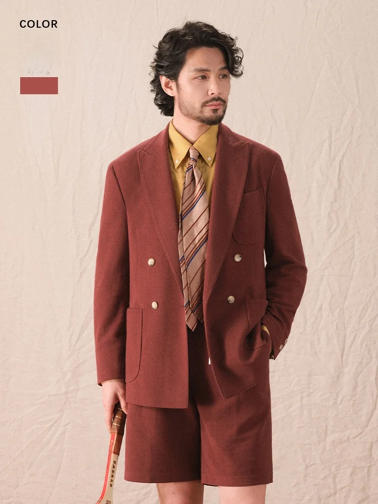 CULTUM Men's Sport Suit Set Cotton Breathable Loop Cloth Unstructured Double Button Retro Sle Casual Busin Wear
CULTUM Men's Sport Suit Set Cotton Breathable Loop Cloth Unstructured Double Button Retro Sle Casual Busin Wear