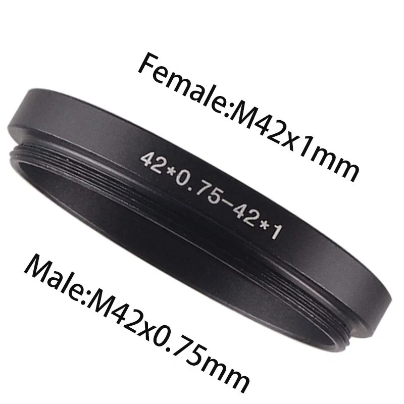 Переходное кольцо M42*0,75-M42*1, внешняя резьба M42*0,75 на внутреннюю резьбу M42*1, удлинительное кольцо от T2 до M42
Переходное кольцо M42*0,75-M42*1, внешняя резьба M42*0,75 на внутреннюю резьбу M42*1, удлинительное кольцо от T2 до M42