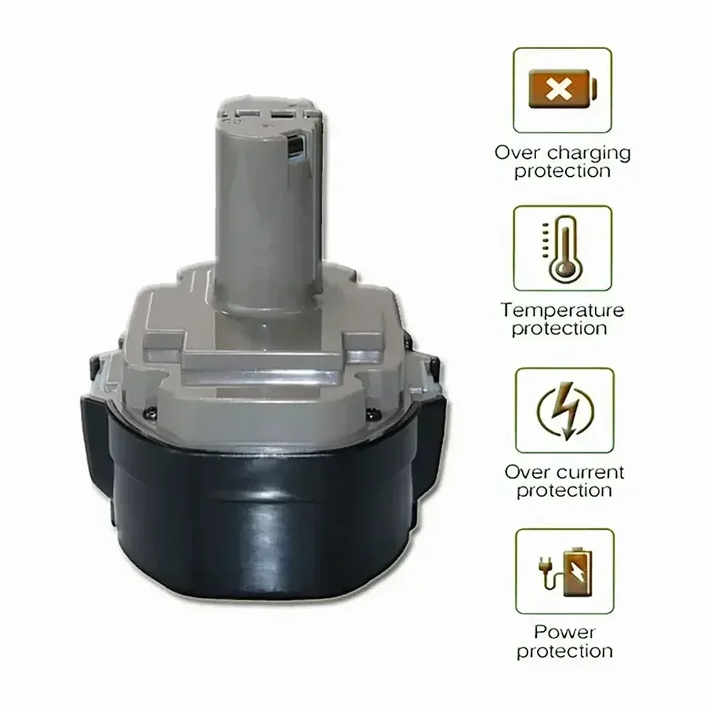18V For Makita 18V 4800mAh Ni-MH Battery Replacement Compatible with PA18 1822 1823 1833 1834 1835 1835F 192828-1 192829-9
18V For Makita 18V 4800mAh Ni-MH Battery Replacement Compatible with PA18 1822 1823 1833 1834 1835 1835F 192828-1 192829-9