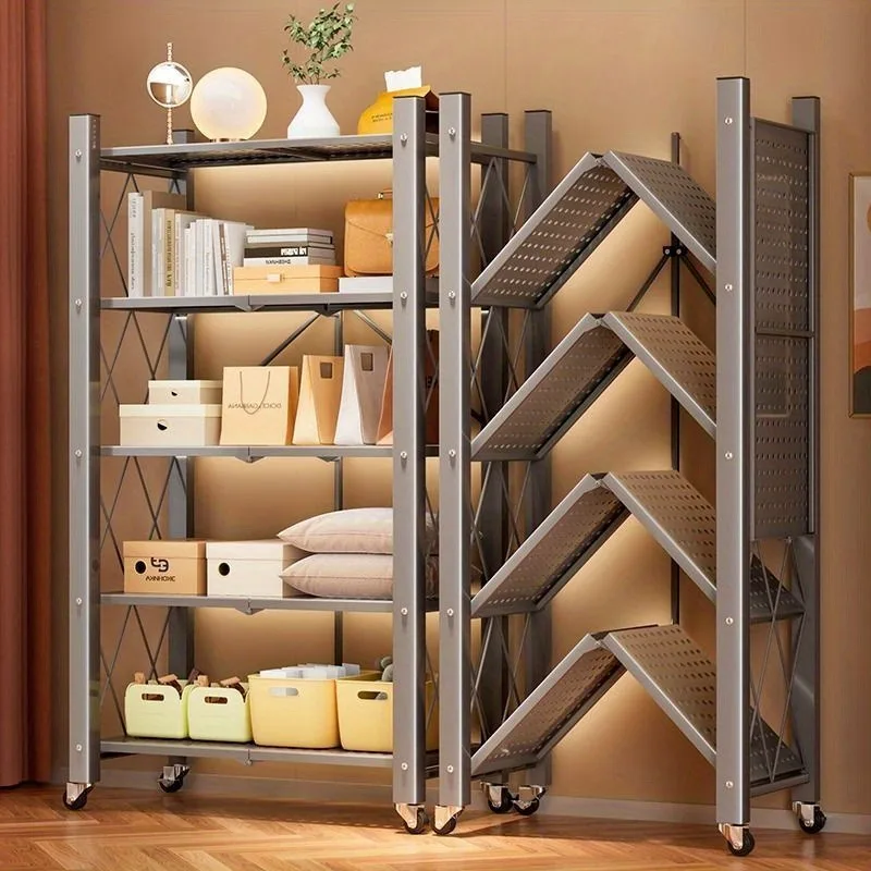 Multi-layer Garage Storage Rack Kitchen Storage Rack Household Movable Wheeled Small Cart Folding Wall Storage Rack
Multi-layer Garage Storage Rack Kitchen Storage Rack Household Movable Wheeled Small Cart Folding Wall Storage Rack