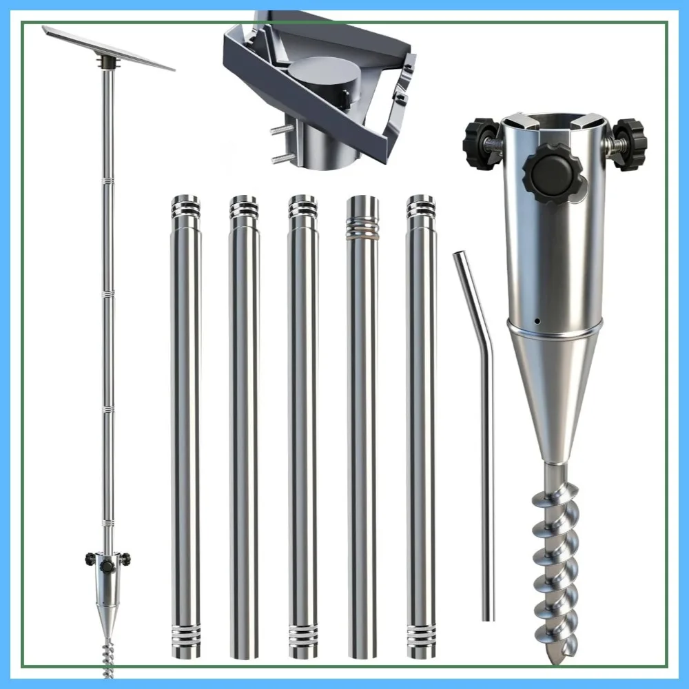 10FT Starlink Gen 3 Ground Pole Mount Kit, Durable 1.5'' Pole with Pipe Adapter and No Dig Anchor
10FT Starlink Gen 3 Ground Pole Mount Kit, Durable 1.5'' Pole with Pipe Adapter and No Dig Anchor