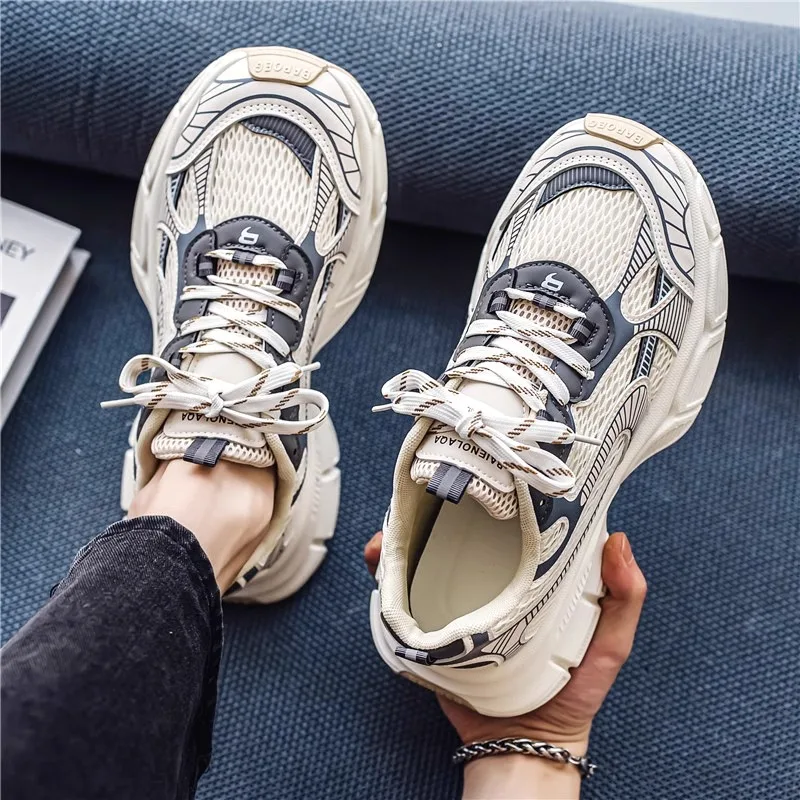 Men's Breathable Summer Thin Casual Thick Bottom Heightening Wide Foot Dad Mesh Sports Trendy Shoes Comfortable Running Sneakers
Men's Breathable Summer Thin Casual Thick Bottom Heightening Wide Foot Dad Mesh Sports Trendy Shoes Comfortable Running Sneakers