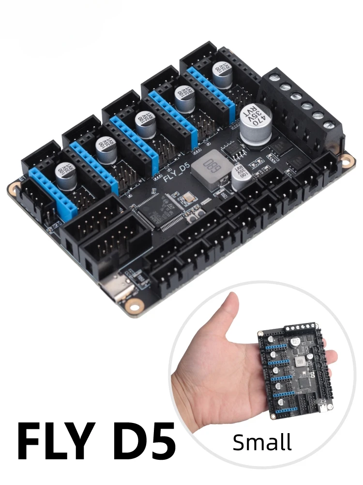 The Mellow 5-axis Fly-D5 motherboard 3D printer spare parts Can be equipped with Klipper firmware and CAN chip
The Mellow 5-axis Fly-D5 motherboard 3D printer spare parts Can be equipped with Klipper firmware and CAN chip
