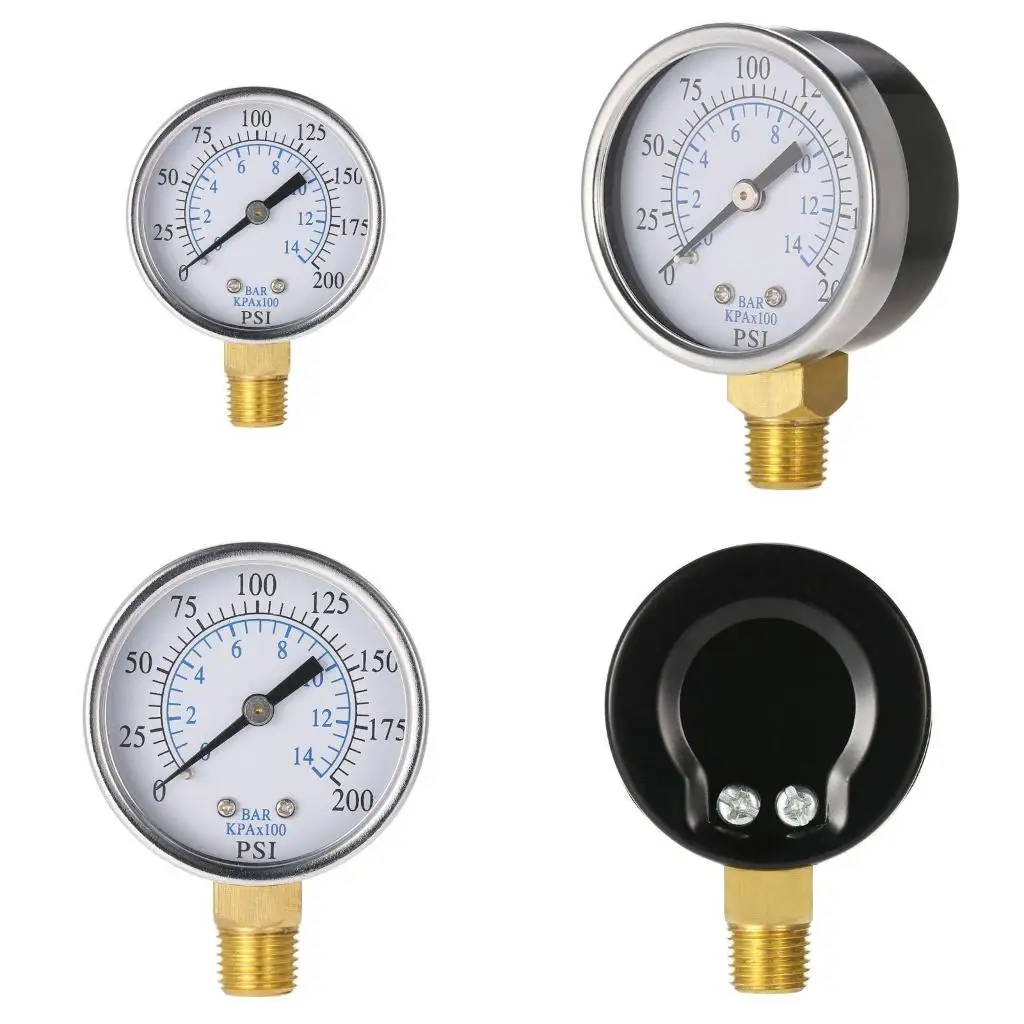 Industrial Pressure Gauge Steel for Case Dual Scale Pressure Gauge Brass Internal 0-200psi / 0-14bar 1/4" NPT Mou high quality
Industrial Pressure Gauge Steel for Case Dual Scale Pressure Gauge Brass Internal 0-200psi / 0-14bar 1/4" NPT Mou high quality