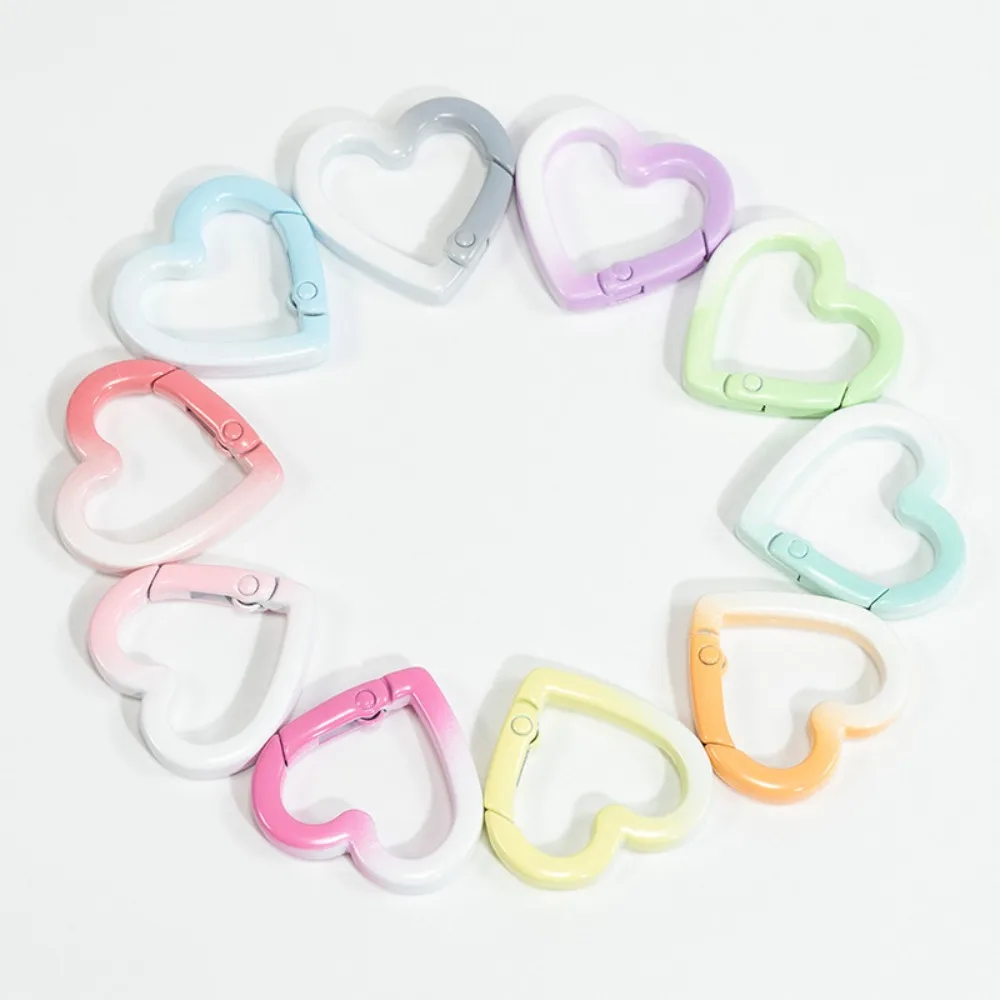 10pcs Colorful Heart Shaped Carabiner Hook Rings Ornament Pendant Keyrings Connecting Buckles Single Loop Metal
10pcs Colorful Heart Shaped Carabiner Hook Rings Ornament Pendant Keyrings Connecting Buckles Single Loop Metal