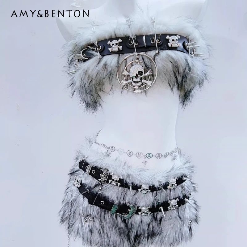 Оригинальный дизайн, тяжелый металл, пушистый женский топ-труба, зимний новый готический сценический наряд с цепочкой, сексуальная короткая юбка, женский комплект
Оригинальный дизайн, тяжелый металл, пушистый женский топ-труба, зимний новый готический сценический наряд с цепочкой, сексуальная короткая юбка, женский комплект